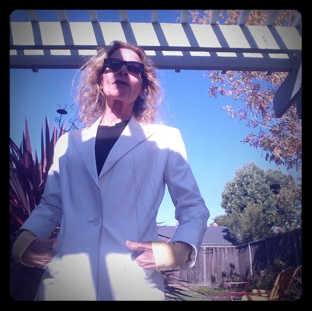 Rockin White Leather Richard Tyler Jacket